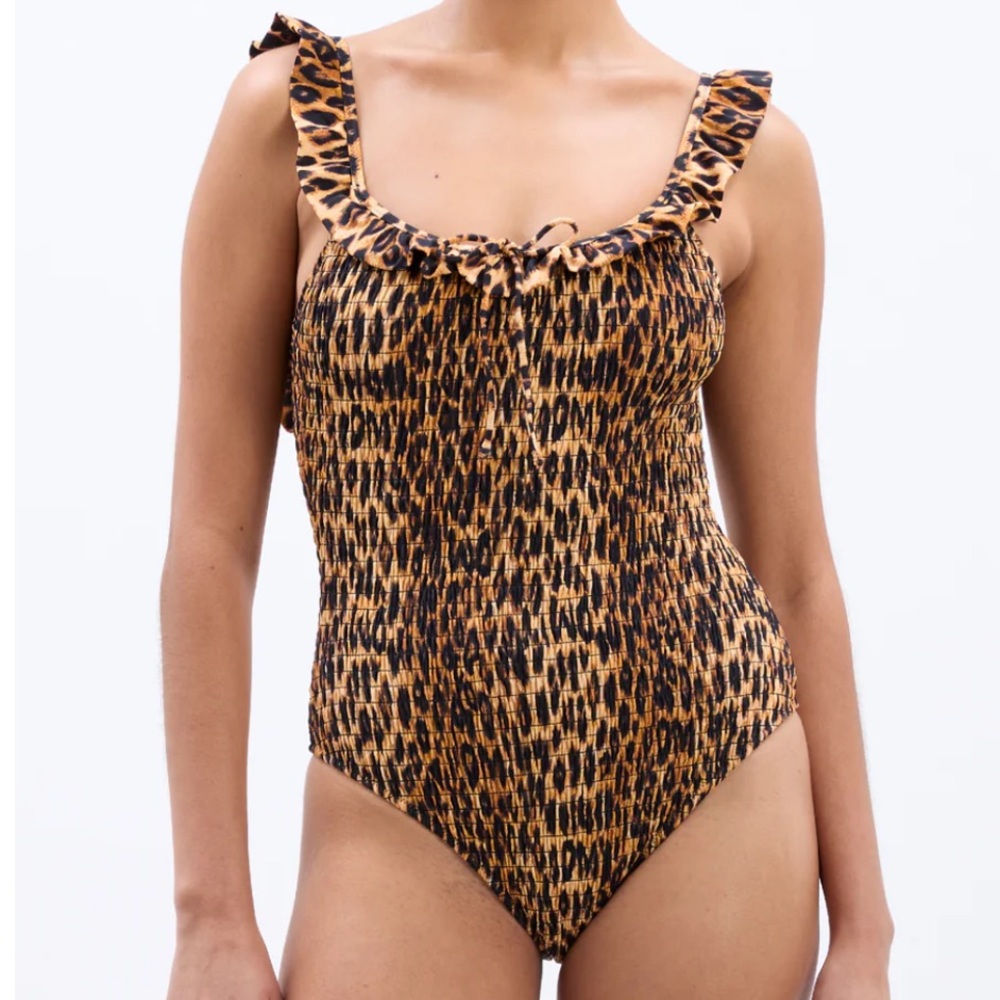 Damson Madder leopard print one piece swimsuit